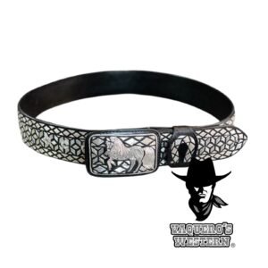 Cinto Caballo Cuadro Rombos Negro