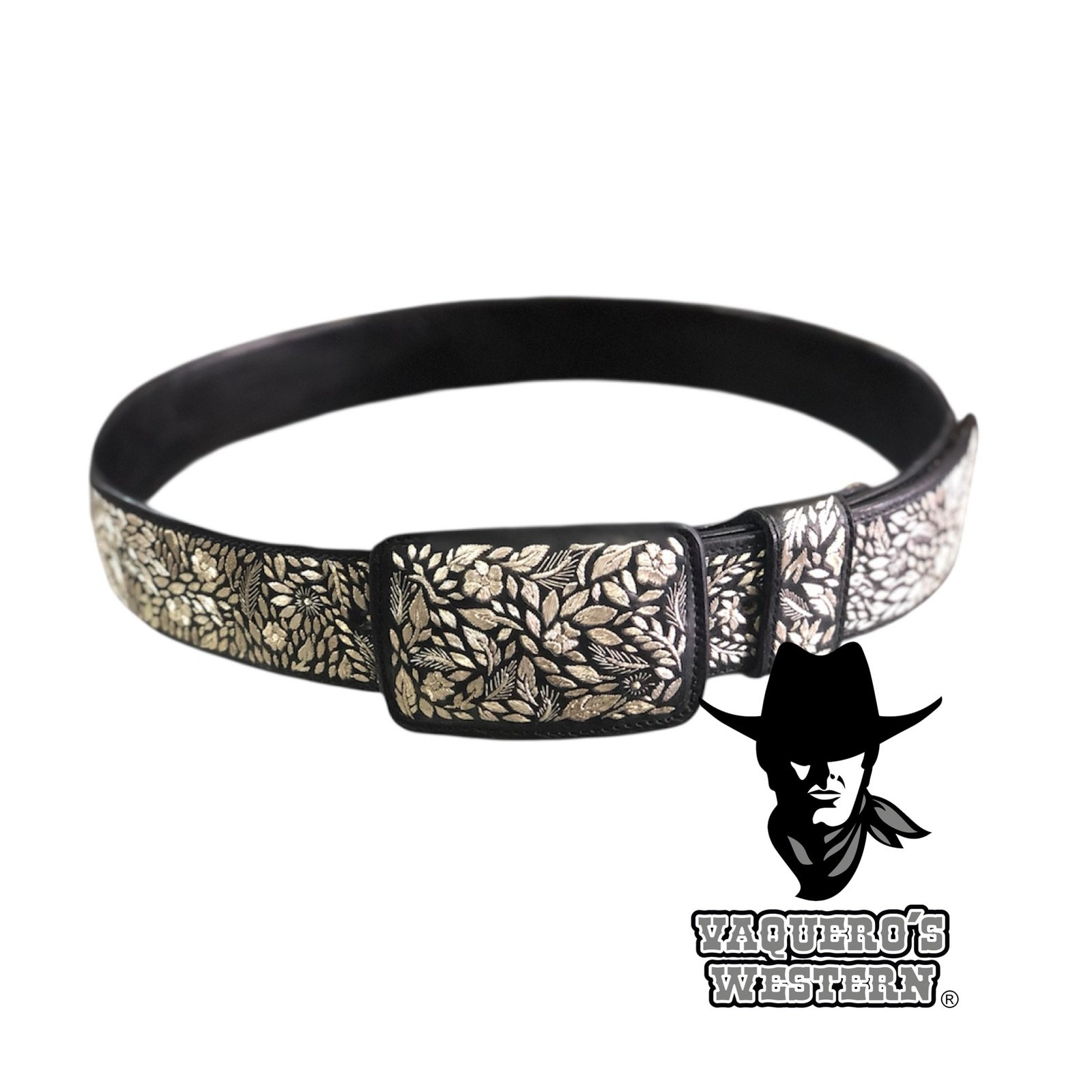 Cinto Hojas Negro
