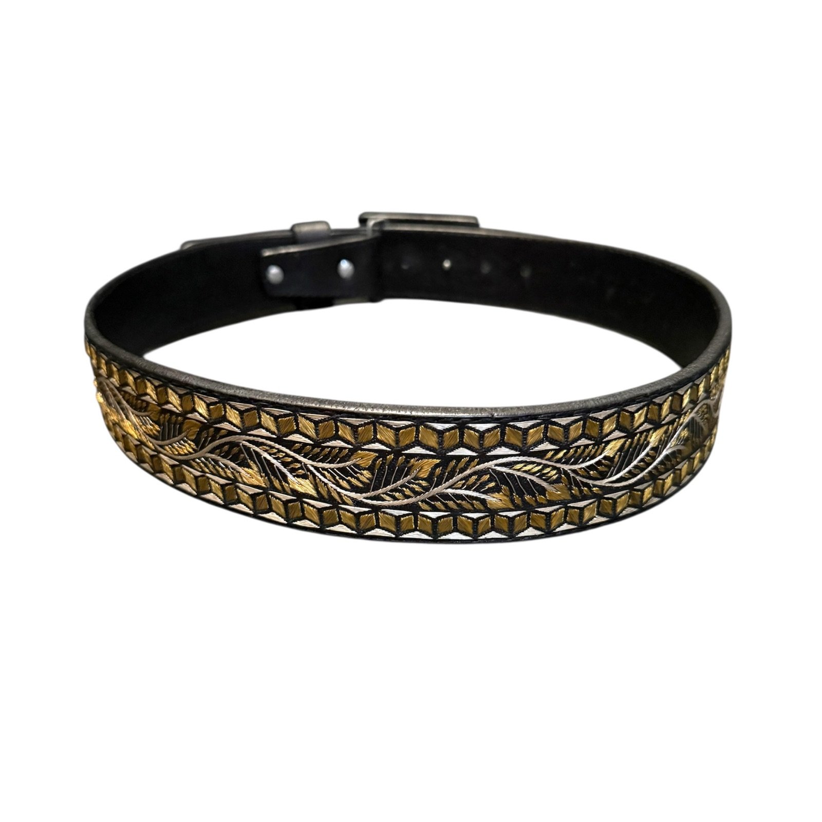 Cinto Extra Fino Dados Rameado P/O Negro - Image 2