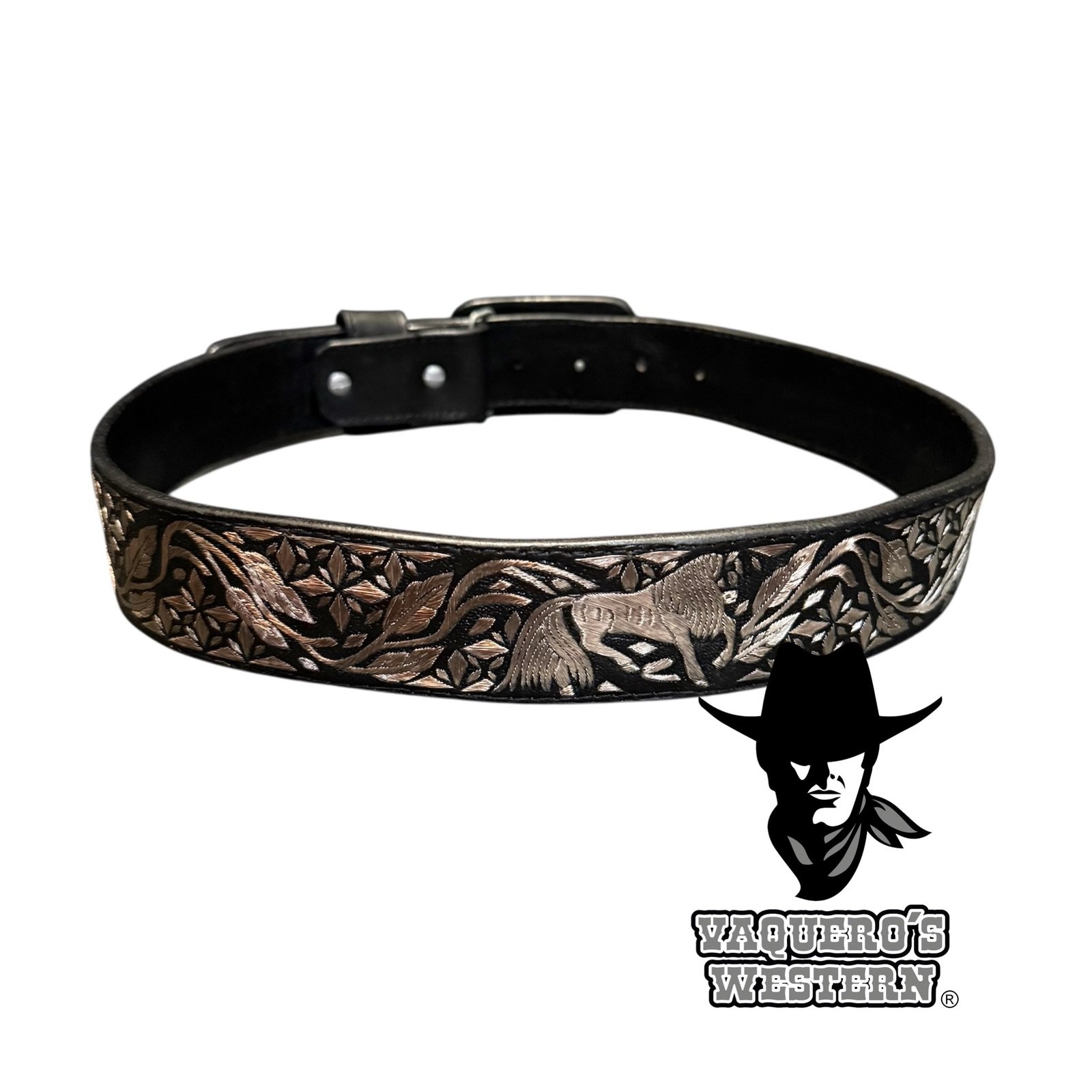 Cinto Fino Caballo Rameado P Molde 1 Negro - Image 2