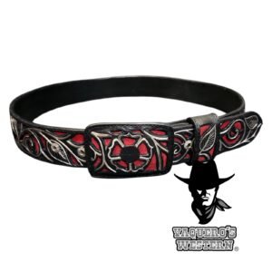 Cinto Navajeado Guía P Molde 2 Negro/Rojo