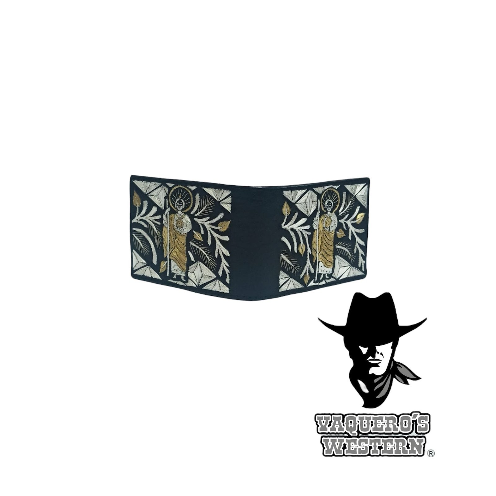 Cartera San Judas Rameado Diamante Negro