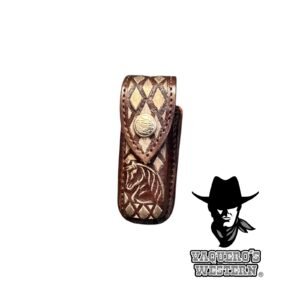 Funda Navaja M Diamante Caballo Café